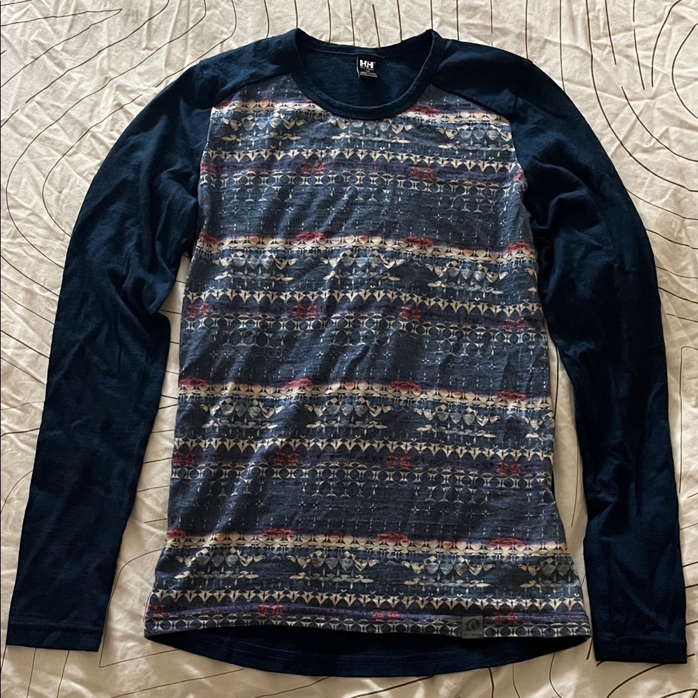 Helly Hansen Multicolor Pattern Wool Long Sleeve